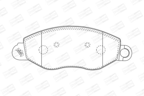 Колодки тормозные дисковые передние Ford Transit (00-06) CHAMPION 573110CH