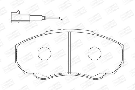 Колодки гальмівні дискові передн Citroen Jumper I/ Fiat Ducato (94-, 06-) CHAMPION 573113CH