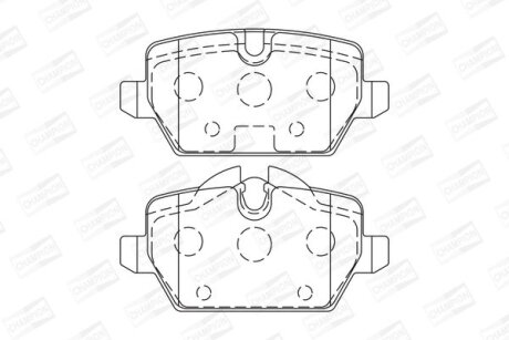 Колодки гальмівні дискові задн BMW 1 (E81,E87), 3 (E90) CHAMPION 573136CH