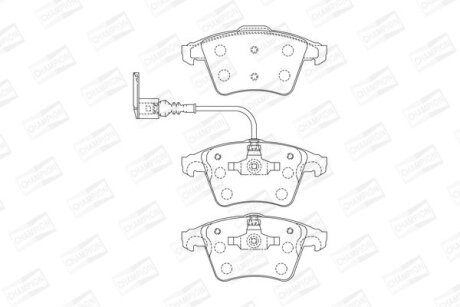 Колодки гальмівні дискові передн VW T5 CHAMPION 573160CH
