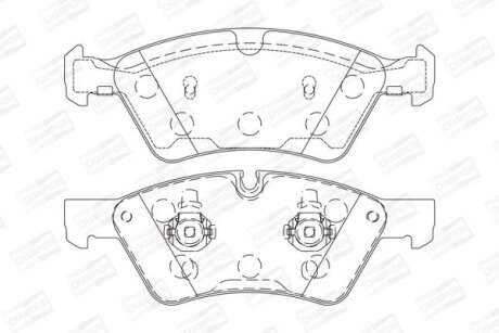 Колодки гальмівні дискові передн MB E-Class (W211), G-Class (W463), GL-Class (X164) CHAMPION 573175CH