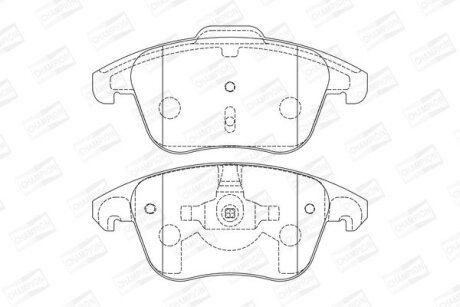 Колодки гальмівні дискові передн Citroen C4 Picasso (07-13), C4 II/ Peugeot 5008 I CHAMPION 573193CH