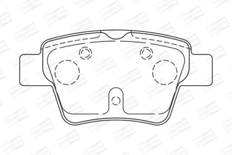 Колодки гальмівні дискові задн Citroen C4 I/ Peugeot 307 (03-09) CHAMPION 573235CH