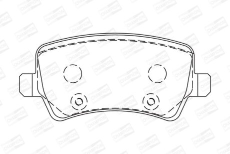 Колодки гальмівні дискові задн Land Rover Freelander 2/ Volvo V60 I, S80 II, S60 II, XC70 II CHAMPION 573250CH