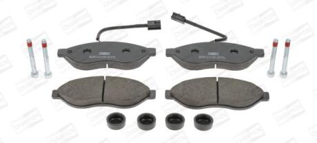 Колодки гальмівні дискові передні (з болтами та датчиками) Citroen Jumper II/ Fiat Ducato (06-) CHAMPION 573260CH