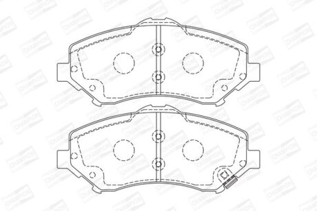 Колодки гальмівні дискові передн Dodge Journey (08-)/ Jeep Compass (06-) CHAMPION 573298CH