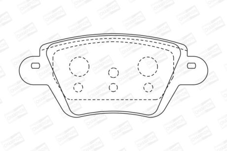 Колодки гальмівні дискові задн Renault Kangoo (01-) CHAMPION 573320CH