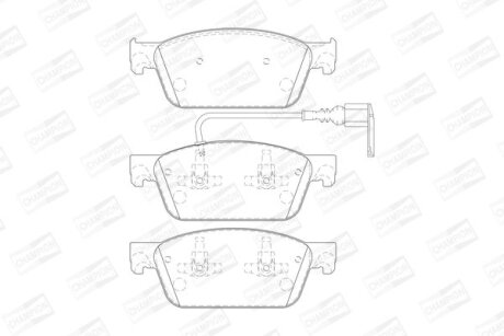 Колодки гальмівні дискові передн VW T5, T6 CHAMPION 573330CH