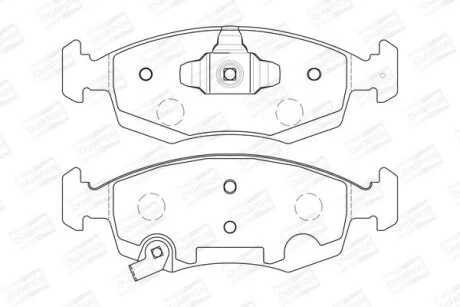 Колодки гальмівні дискові передн Fiat Panda (12-) CHAMPION 573366CH