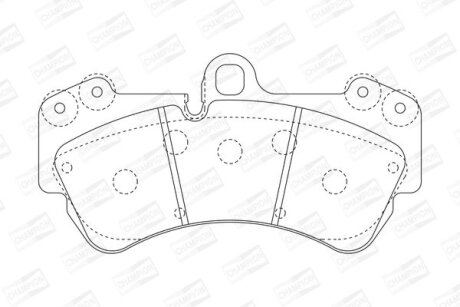 Колодки гальмівні дискові передн Porsche Cayenne (02-10)/ VW Touareg (02-10) CHAMPION 573376CH