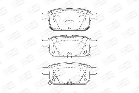 Колодки тормозные дисковые задние Suzuki SX4 (13-), Vitara (15-) CHAMPION 573384CH