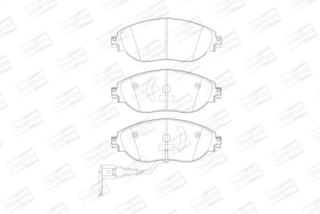 Колодки гальмівні дискові передн Audi A3 (12-20)/ VW Golf VII, Passat B7, Sharan (10-15) CHAMPION 573418CH