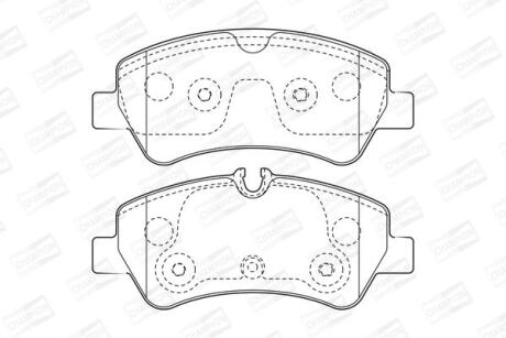 Колодки тормозные дисковые задние Ford Transit (12-) CHAMPION 573434CH