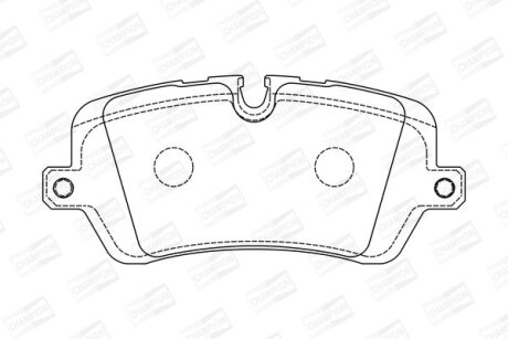 Колодки гальмівні дискові задн Land Rover Range Rover Sport II, Range Rover IV, Discovery V CHAMPION 573439CH