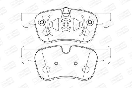 Колодки гальмівні дискові передн Citroen Berlingo (18-), C4 Picasso (13-)/ Opel Combo E CHAMPION 573604CH