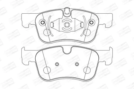 Колодки тормозные дисковые передние Citroen Berlingo (18-), C4 Picasso (13-)/ Opel Combo E CHAMPION 573604CH