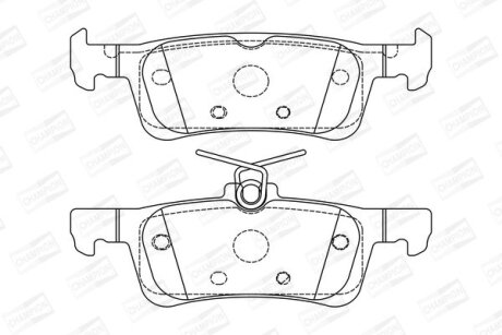 Колодки гальмівні дискові задн Peugeot 308 II CHAMPION 573613CH