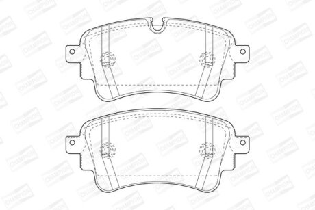 Колодки гальмівні дискові задн Audi A4 (B9), A6 (C8), Q5 (16-)/ VW Touareg (17-) CHAMPION 573628CH