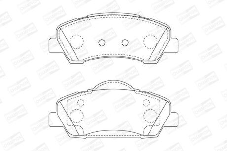 Колодки гальмівні дискові передн Citroen C4 Cactus / Peugeot 308 II CHAMPION 573630CH