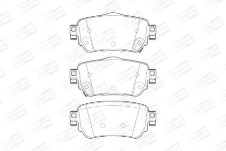 Колодки гальмівні дискові задн Nissan X-Trail III, Qashqai II, Leaf (17-)/ Renault Kadjar (15-) CHAMPION 573658CH