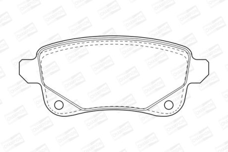 Колодки гальмівні дискові задн Renault Megane (III,IV), Clio V, Fluence (10-) CHAMPION 573660CH