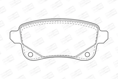 Колодки тормозные дисковые задние Renault Megane (III,IV), Clio V, Fluence (10-) CHAMPION 573660CH