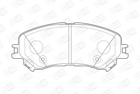 Колодки гальмівні дискові передн Renault Espace V, Megane IV, Scenic IV CHAMPION 573673CH