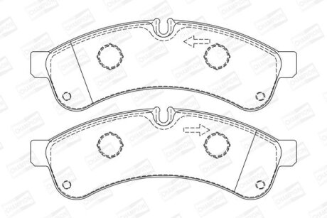 Колодки гальмівні дискові задн Iveco Daily (IV,V,VI) CHAMPION 573742CH