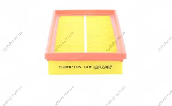 Фільтр повітряний SEAT IBIZA 1.2I 12V 2/02->, VOLKSWAGEN POLO 1.2I 12V 11/01-> -ua CHAMPION CAF100736P (фото 1)
