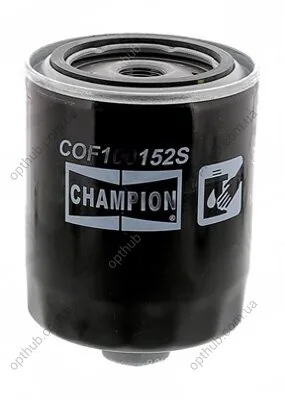 Фільтр масляний AUDI 100, A6(C4,C5) 2.0, 2.4D 88-94; VW T4 1.9D 90-03,1.9TD 92-03 -ua CHAMPION COF100152S (фото 1)