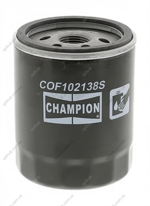 Фільтр масляний FORD C-MAX, FOCUS C-MAX, FOCUS II, GALAXY, MONDEO IV, S-MAX; SMART FORFOUR -ua CHAMPION COF102138S (фото 1)