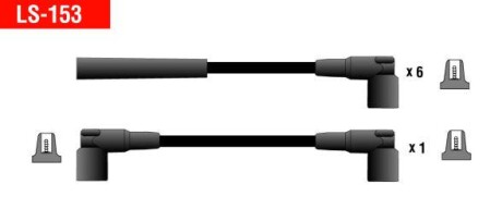 Комплект кабелів високовольтних VOLVO 760 2.8 81-91 -ua CHAMPION LS-153/190