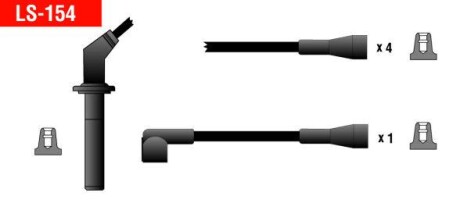Комплект кабелів високовольтних К-Т В.В. ПРОВОДОВ -ua CHAMPION LS-154/190