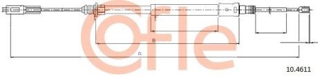 Трос ручника COFLE 10.4611