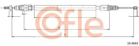 Трос ручника COFLE 10.4663
