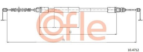 Трос ручника COFLE 10.4712