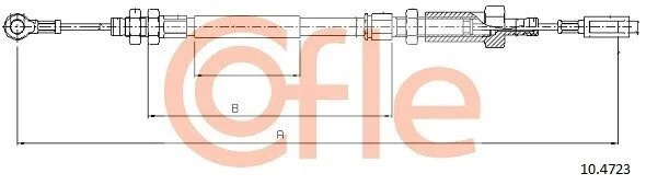 Трос ручника COFLE 10.4723 (фото 1)