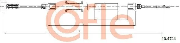 Трос ручника COFLE 10.4744 (фото 1)