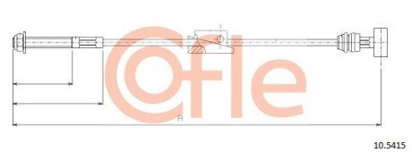 Трос ручника COFLE 10.5415