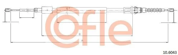 Трос ручника COFLE 10.6043 (фото 1)