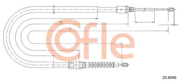 Трос ручника COFLE 10.6046 (фото 1)