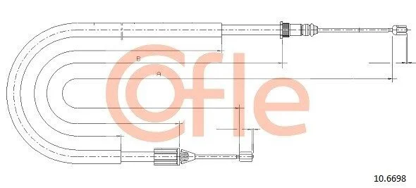 Трос ручника COFLE 10.6698 (фото 1)