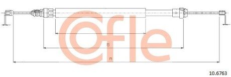 Трос ручника COFLE 10.6763