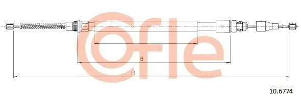 Трос ручника COFLE 10.6774 (фото 1)