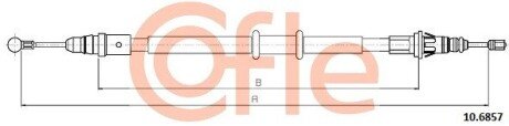 Трос ручного гальма задній лівий/правий Renault Master 2010- COFLE 10.6857