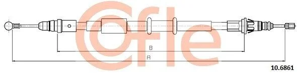 Трос ручника COFLE 10.6861 (фото 1)
