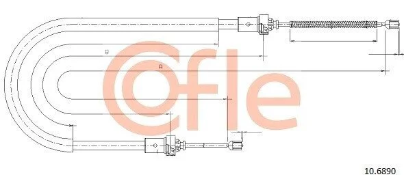 Трос ручника COFLE 10.6890 (фото 1)