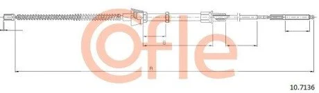 Трос ручника COFLE 10.7136