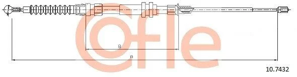 Трос ручника COFLE 10.7432 (фото 1)