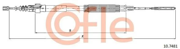 Трос ручника COFLE 10.7481 (фото 1)